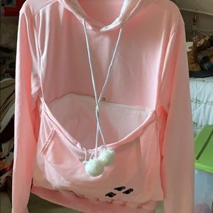 Furry friend cuddle cat dog hoodie NWOT